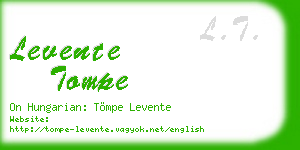 levente tompe business card