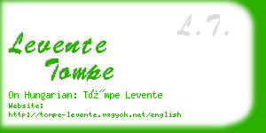 levente tompe business card